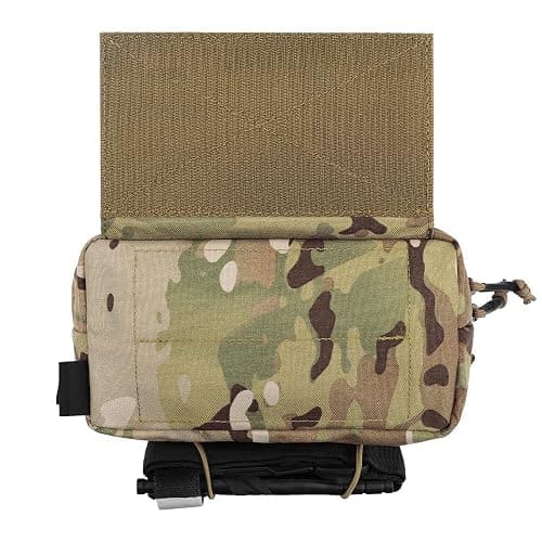 KRYDEX Tactical Drop Pouch Sub Abdominal Carrying Kit Bag Fanny Pack with Hook and Loop Panel for Tactical Vest Chest Rig (Camo) thumbnail 3
