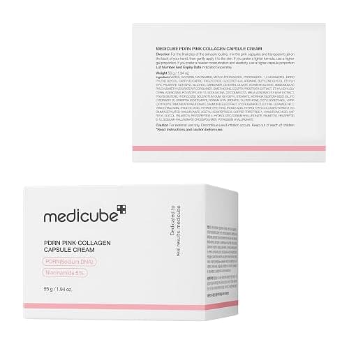 medicube Salmon DNA PDRN Pink Collagen Capsule Cream, Face Moisturizer | Lightweight Moisturizing Cream | PDRN, Niacinamide for Uneven Skin Tone, Glow hydration | Korean Skin Care 1.94 oz thumbnail 9