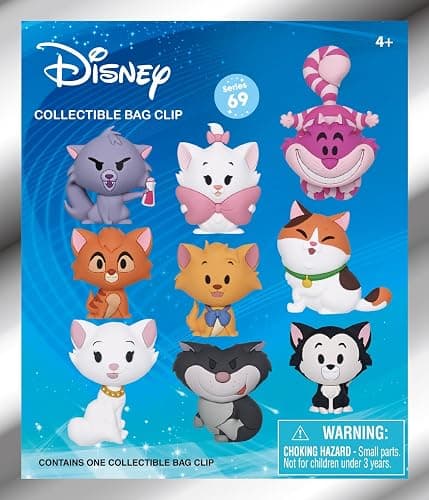 Disney Cats Series 1 – 5" Collectible Bag Clip – Blind Bag (ONE Random Figure) Character Keychain/Backpack Accessory | Official Licensed Merchandise - Image 1