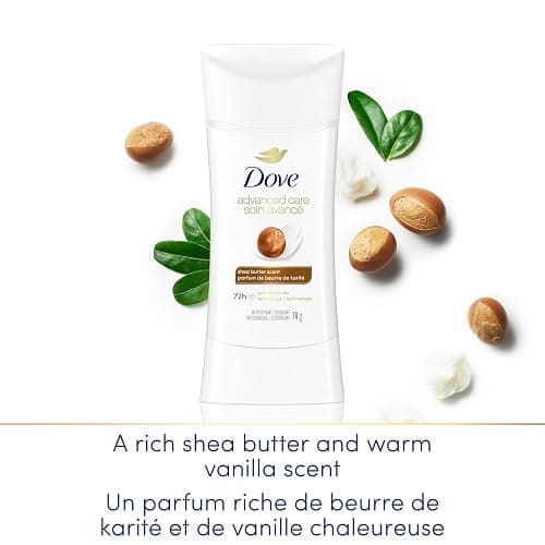 Dove Advanced Care Antiperspirant Deodorant for Women Shea Butter Scent with Pro-Ceramide Technology for Soft, Resilient Skin, 74g thumbnail 4