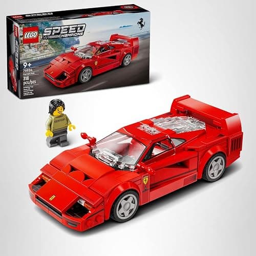 LEGO Speed Champions Ferrari F40 Supercar, Toy Car Model Building Set with Driver Minifigure, Collectible Ferrari Toy for Kids Ages 9 and Up, 76934 thumbnail 7