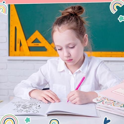 Gueevin 6 Pack Rainbow Primary Composition Notebook with Picture Space Bulk for Grades K-2 110 Page 8.5 X11'' Half Primary Journal K-2 Drawing Story for Back to School First Day of School thumbnail 2