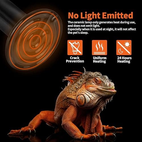 LUCKY HERP 100W Ceramic Heat Emitter, Reptile Heat Bulbs, Ceramic Heat Lamp for Reptiles, Amphibian, Chicken, Dog, Cat (2-Pack) thumbnail 3