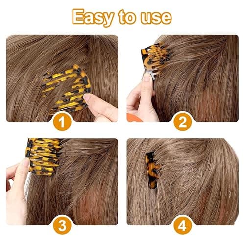 RAMGLYO 2 pcs Peigne à Cheveux French Side Combs en Plastique Peignes enfichables Twist Peigne français Pinces à Cheveux avec des Dents pour Les Accessoires de Cheveux des Femmes Filles (Small) thumbnail 3