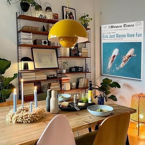 Generic Trendy Coastal Cowgirl Canvas Wall Art Blue Surfer Girl Room Aesthetic Posters Preppy Surfs Up Blond Girl Beachy Wall Decor Print for Dorm Apartment 11x14in Frame Wall Art thumbnail 6