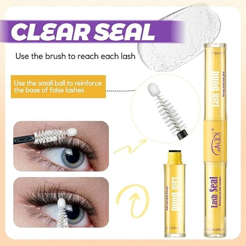 GAQQI Lash Bond and Seal Waterproof, Lash Cluster Glue Strong Hold for 72H+, White Eyelash Glue for DIY Eyelash Extensions, Long-Lasting & Gentle Formula, 10ml thumbnail 4