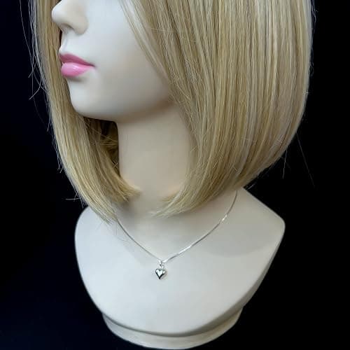Tiny Delicate and Dainty Sterling Silver Heart Necklace for Girls, Daughter Birthday Gift, Granddaughter Gift Necklace, 14 inches plus 2-inch extender thumbnail 2