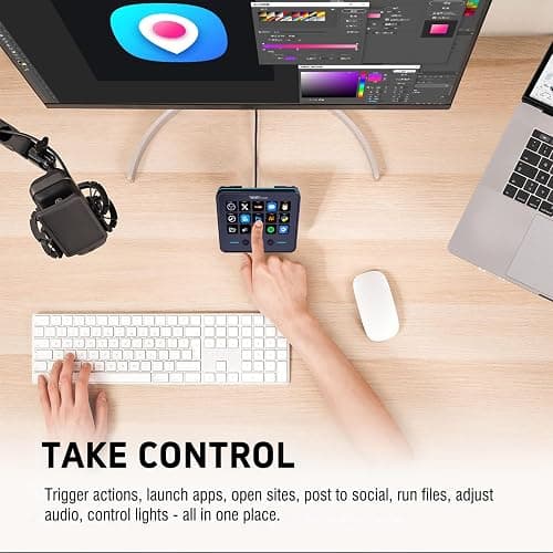 VSDINSIDE Macro Keypad, Stream Controller Deck Gaming Streaming Shortcut Keyboard, 18 Programmable Keys Customizable Visual AI Pad USB Soundboard for OBS, YouTube, Desk Office Setup, Laptop, PC, Mac thumbnail 5