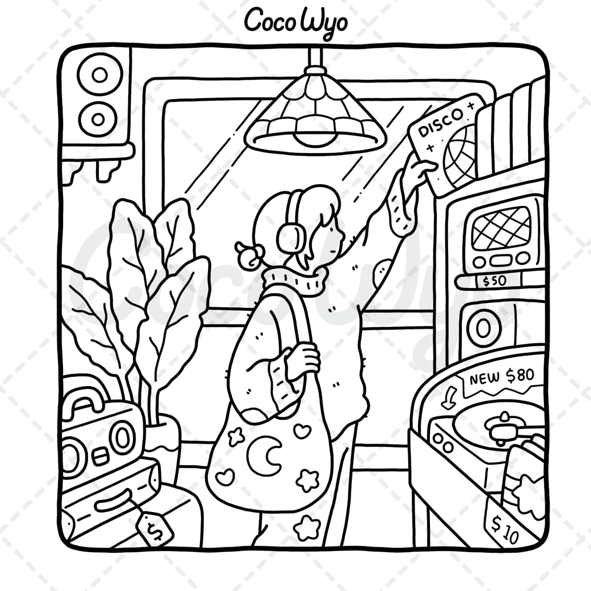 Girl Moments: Vol. 2 Coloring Book for Adults and Teens Featuring Cute Cozy Daily Activities for Relaxation thumbnail 13