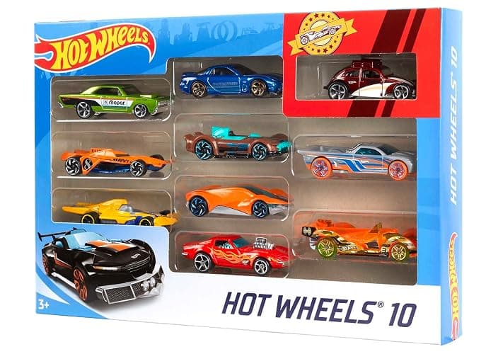 Hot Wheels 10-Pack (Styles May Vary​) | Multipack of 10 of Toy Trucks & Cars in 1:64 Scale, Instant Collection for Kids and Collectors (Amazon Exclusive) thumbnail 5