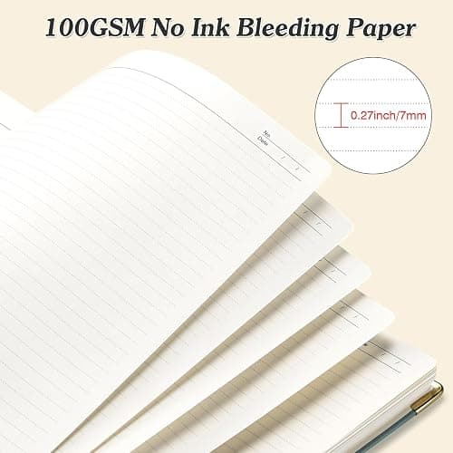 Spiral Notebook 8.5" x 11", 300 Numbered Pages Notebooks College Ruled with Contens, 100GSM Thick Journal for Women Men, Hardcover Leather Lined Journal for Writing, Large A4 Notebooks for Work School thumbnail 5