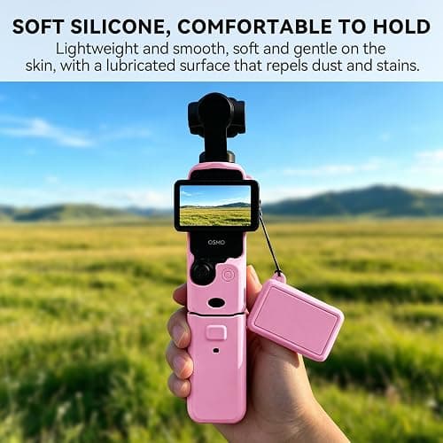 Easy Hood Protective Case for DJI Osmo Pocket 3/Xtra Muse Camera(Pink) | Camera Cover Set with Lens Protector Cover,Anti-Loss Strap,Mic Protector,Soft Silicone,Anti-Scratch,Slim Fit Skin Accessories thumbnail 6