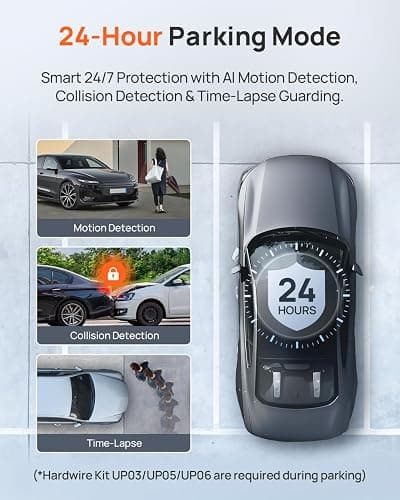 70mai A810 4K Dash Cam Front and Rear, Dual Dash Camera for Cars with Starvis 2 HDR Night Vision, 4G LTE Support, ADAS, Built in GPS & WiFi, 24/7 Parking Mode, AI Motion Detection, Time-Lapse thumbnail 6