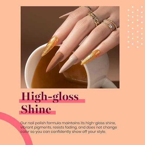 Beetles Brown Gel Nail Polish, 1Pcs 15ml Brown Winter Color Gel Polish Soak Off Nail Art Manicure Salon DIY Uv Lamp Nail Design Decoration at Home thumbnail 6