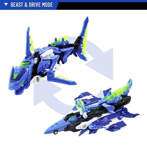 52TOYS BEASTDRIVE BD-02 Hydro Bullet Shark Deformation Toys Action Figure, Converting Toys in Vehicle and Beast, Perfect Birthday Party Gift for Teens and Adults thumbnail 3