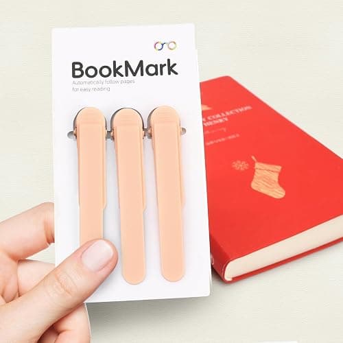 SMUK 3pcs Automatic Silicone Bookmark, Unique Bookmark Page Keeper for Reading Lovers Women Men Kids Teachers, Book Page Holder Markers Clip Book Marks Reading Accessories Gifts thumbnail 5