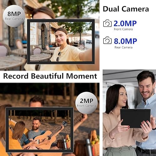 Android 15 Tablet 10 Inch, 18GB RAM+128GB ROM/2TB Expandable, 2 in 1 Tablets with Keyboard Case Mouse Stylus, 2.0GHz Quad-core Processor, 1280*800 IPS HD Screen, 5G WiFi6 BT 5.0, 8MP Camera Tableta PC thumbnail 6