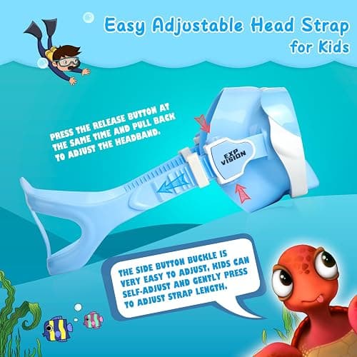 Kids Swim Goggles with Nose Cover 180° Panoramic Child Diving Mask Anti-Fog Swim Mask Swimming Goggles for Kids 4-15 thumbnail 6