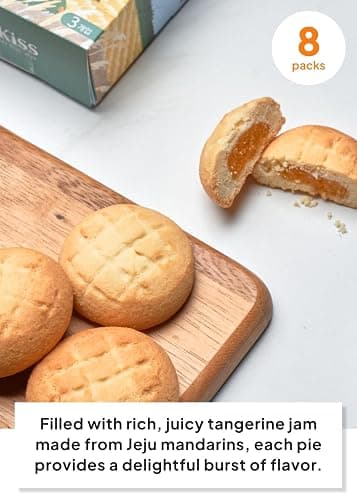 Korean Food JEKISS Jeju Island Tangerine Pie (7.90oz, 8ea) from Jeju Island, Korean Dessert, Korean Snack, gift from Korea, Individually packed thumbnail 5