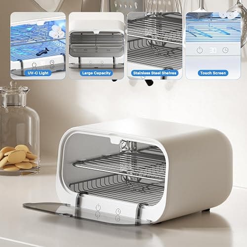 Yofuly Sterilizer for Esthetician, 12L Double-layer Large Sterilizer for Nail Tools, Multi-Functional Nail Cleaner Box, Large Capacity Cleaning Cabinet for Home Use, Barbers, Beauty Salons, and Spas thumbnail 5