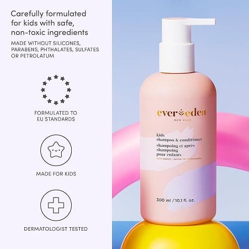 Evereden Kids Shampoo and Conditioner 2-in-1: Cool Peach, 8.5 fl oz. | Clean, Vegan, & Gentle Care for Kids | Toddler Shampoo and Conditioner for Healthy Scalp & Hair | Age 4+ thumbnail 4