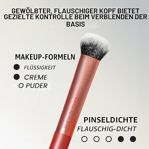 Real Techniques Everyday Essentials + Make-up-Schwamm-Set, Make-up-Pinsel und Make-up-Mixer-Schwamm, für Foundation, Rouge, Bronzer, Lidschatten und Puder, 5-teiliges Set thumbnail 4