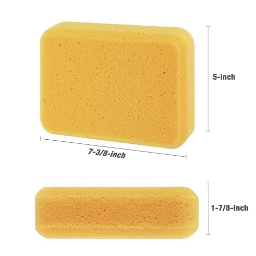 Goldblatt 4" x 12" Grout Float with 3 Pack Sponges for Grout Cleaning - Molded Rubber Grout Float, Floor & Tile Grout Tools with Soft-Grip Handle for Masonry, Drywall, Concrete, Stucco thumbnail 2