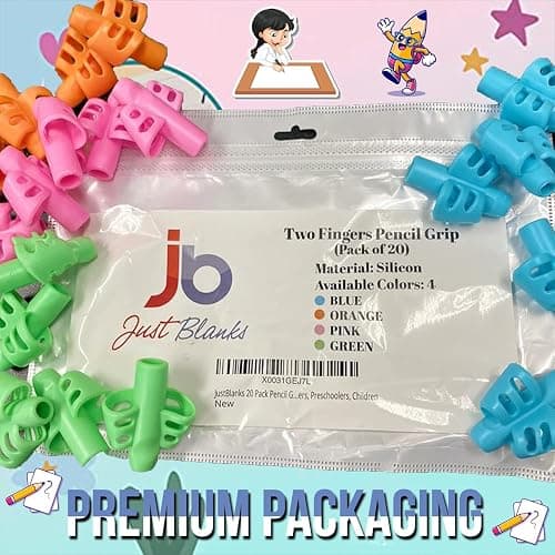 JustBlanks 20 Pcs Pencil Grips for Kids Handwriting - Pencil Holder for Kids, Pencil Grippers Writing Tool, Writing Posture Correction Tools for Toddlers, Preschoolers Special Needs for Classroom thumbnail 6