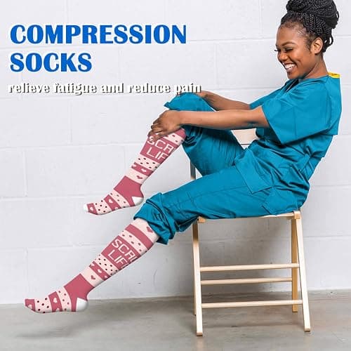 Aoliks Medical Compression Socks for Women & Men, Support Knee High Socks for Running,Nurses,Travel thumbnail 3
