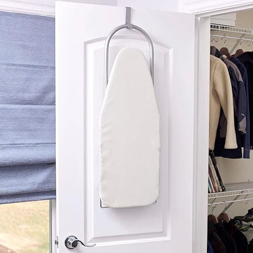 Household Essentials Tabletop Ironing Board, Compact Ironing Board with Iron Rest, Includes Door Hang, Perfect for Dorms and Small Spaces, 12 x 30", Silver thumbnail 5