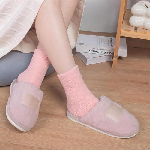 Tofox 6 Pairs Fuzzy Socks For Women Soft Home Slipper Socks Fluffy Sleeping Socks don't Shed Lint thumbnail 7