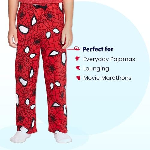 Marvel Spider-Man Boys Plush Fleece Lounge Pajama Pants thumbnail 4