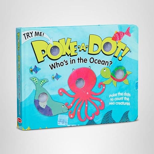 Melissa & Doug Poke-a-Dot! Who’s in the Ocean? Interactive Children's Board Book with Buttons to Pop, Educational Sensory Toy for Toddlers & Preschoolers Ages 3+ - FSC Certified thumbnail 10