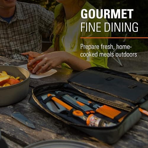 GSI Outdoors Destination Kitchen Set 24‑Piece, Full Camp Kitchen Kit, Cutlery for Persons, Pivot Tools, Spice Shakers & Carry Travel Case thumbnail 3
