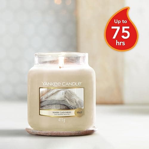 Yankee Candle Scented Candle | Warm Cashmere Medium Jar Candle| Burn Time: up to 75 Hours thumbnail 5