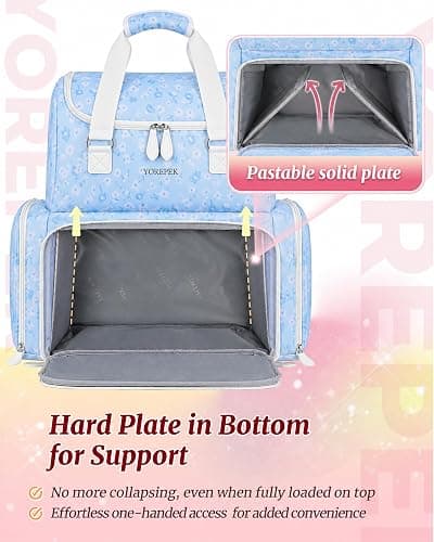 YOREPEK Extra Large Nail Polish Organizer Case Backpack Holds 96 to 100+ Bottles(15ml/0.5 fl.oz) UV Nail Lamp,Nail Organizers and Storage with 2 Removable Pouches Fits Nail Stuff,Gift for Manicurist thumbnail 4