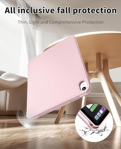 JKSML Hülle für iPad Air 11 Zoll (M4/M3/M2) 2026/2025/2024 | für iPad Air 5./4. Gen 10,9 Zoll 2022/2020, Weich TPU Schutzhülle mit Stifthalter, Auto-Schlaf & Weckfunktion, Rosa thumbnail 4