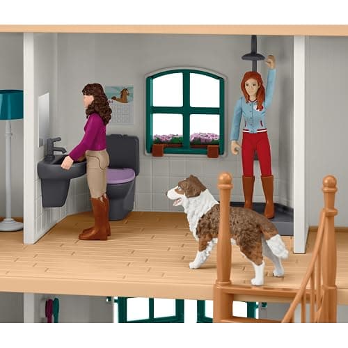 Schleich Horse Club - 179 PC Lakeside Country House and Stable Playset with Horse Figurines, Poseable Characters and Accessories - Realistic Farm Toys for Girls and Boys - Kids Ages 5+ | 42706 thumbnail 8