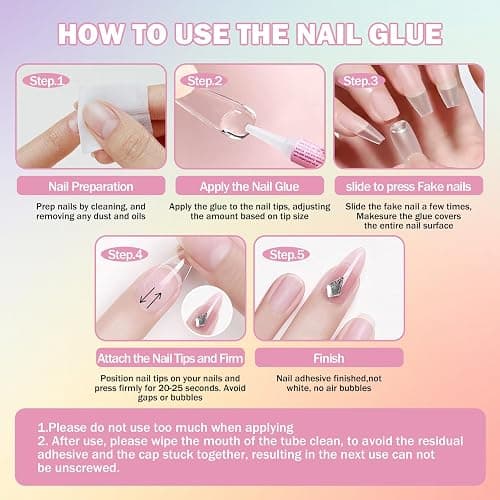 15 PCS Nail Glue for Acrylic Nails,Nail Tip Glue Professional Nail Glue False Nail Tips Glue for Broken Nails Adhesive Super Bond for Press on Nails Glues Adhesive for Fake Nails Tips Fake Nail Glues thumbnail 5
