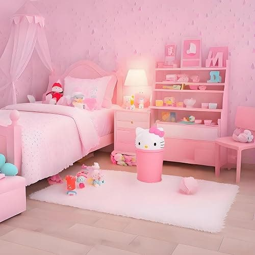 NBHUZEHUA 2.6 Gallon Unicorn Cute Kids Room Trash Can Bedroom Girls Dorm Bathroom Nursery Home Office Small Waste Basket Garbage Cans Trash Bin Dustbin thumbnail 6