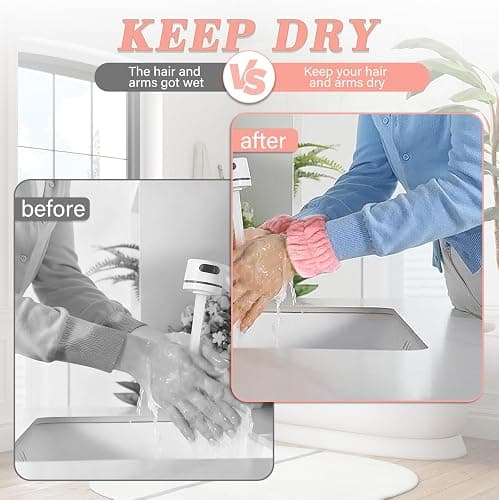 Crosize 8 Pcs Microfiber Wrist Bands for Washing Face, Women's Absorbent Face Washing Wristbands, Prevent Water from Spilling Down Your Arms thumbnail 3