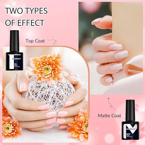 Phoenixy Gel Nail Polish, 21 Colours Nail Polish Starter Kit Soak Off Gel Polish Nail Varnish Set Base and Top Coat Gifts Set for Women thumbnail 5