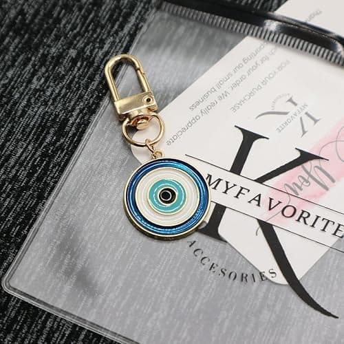 MyfavoriteK Cute Evil Eye Keychain for Women Good Luck Charms Key Chain for Car Keys Holder Bag Purse Backpack thumbnail 5
