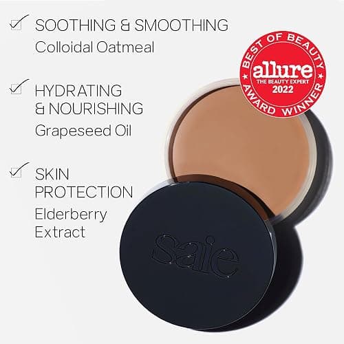Saie Sun Melt Cream Bronzer - Buildable Balm Face Bronzer for Effortless Sculpting - Cream Contour Enriched with Vitamin C, Nourishing Skincare Ingredients & a Natural Finish - Dark Bronze (1 oz) thumbnail 2