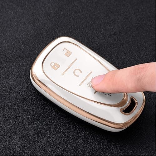 ELOHEI for Chevy Key Fob Cover Case Shell Cover TPU Protector Holder for Chevrolet 2020 2019 2018 2017 2016 Chevy Malibu Camaro Cruze Traverse Spark Equinox Sonic Volt Bolt(Fits 5 Buttons) thumbnail 2