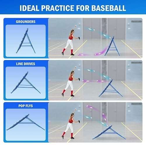 Volleyball Lacrosse Rebound Net Pro, WINTHAI Lacrosse Rebounder for Backyard, 7x4FT/6x4FT/4x4FT Bounce Back Net with Target Strike Zone, Easy Quick Setup, Volleyball Baseball Softball Soccer Training thumbnail 7