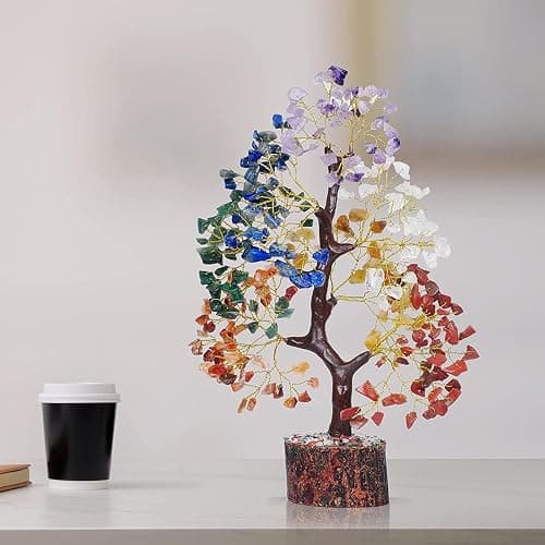 YATSKIA 7 Chakra Tree of Life, Crystals and Healing Stones, Birthday Gifts for Women - Crystal Tree for Positive Energy, Home Office Decor, Spiritual Gifts for Women thumbnail 6