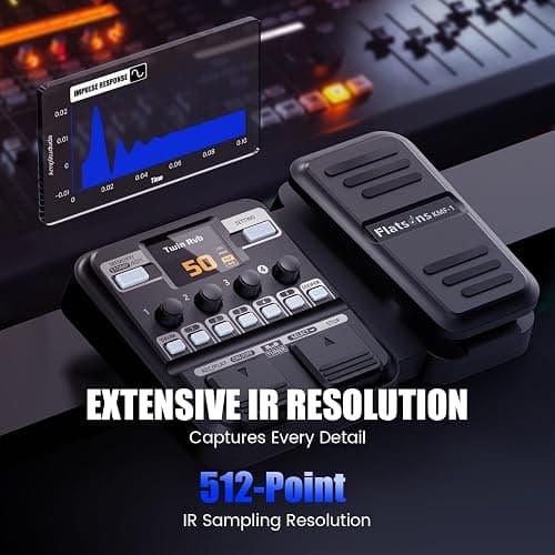 Flatsons KMF-1 Guitar Pedal, 77 Effects Guitar Multi Effects Pedal with 50 Preset, 42 Drum Rhythm, 18 Amp/Cab, Upgraded Color Screen, Aux In, Guitar Tuner Looper Expression Wah Volume Distortion Pedal thumbnail 6