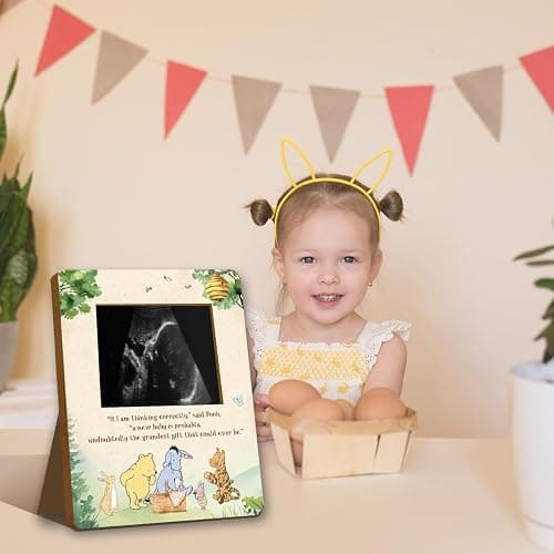Winnie Pregnancy Milestone Keepsake & Ultrasound Picture Frame - Baby Shower Sign & Decor - Gifts for Gender Reveal thumbnail 5