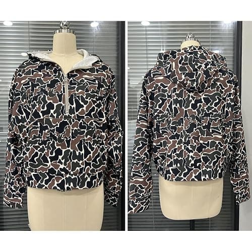 MANGMAO Camo Hoodie Y2k Quarter Zip Pullover Sweater Women Oversized Cute Hoodie Colorful Patchwork Cow Print Hoodies thumbnail 6